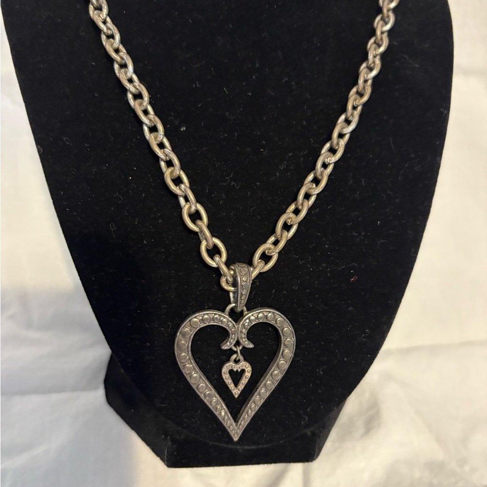 Elegant Silver Heart Pendant Necklace